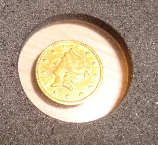 California Small Denomination GOLD 1853 Liberty Head Gold Half Dollar-Round DOL.