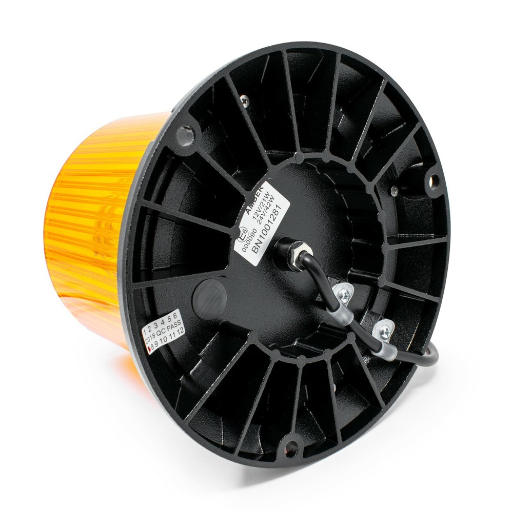 2572A Bolt Mounted Amber LED Light Beacon With 12 Flash Patterns, 10-30 Volt DC