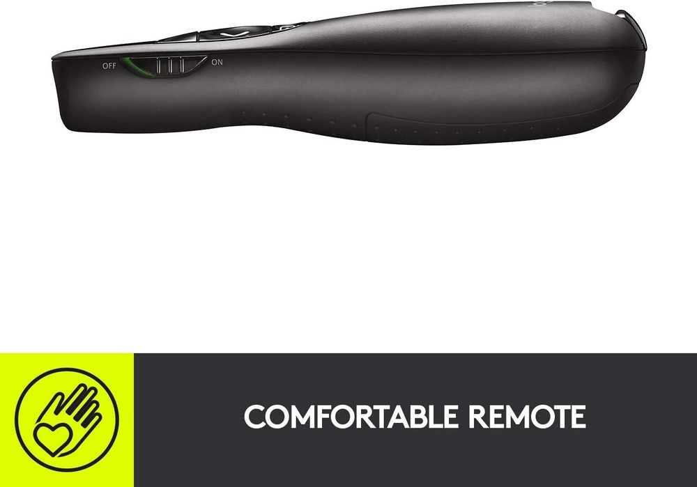 USB Wireless Presentation Clicker with Built-in Laser Pointer and Carrying Case
