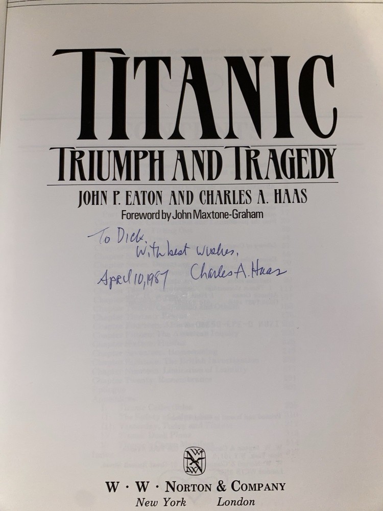 Signed Titanic books archive