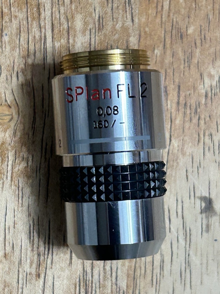 Olympus SPlan FL 2 0.08 160/- 2x Fluorite Microscope Objective .