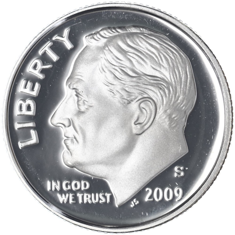 2009 S Roosevelt Dime Gem DCam Proof 90% Silver