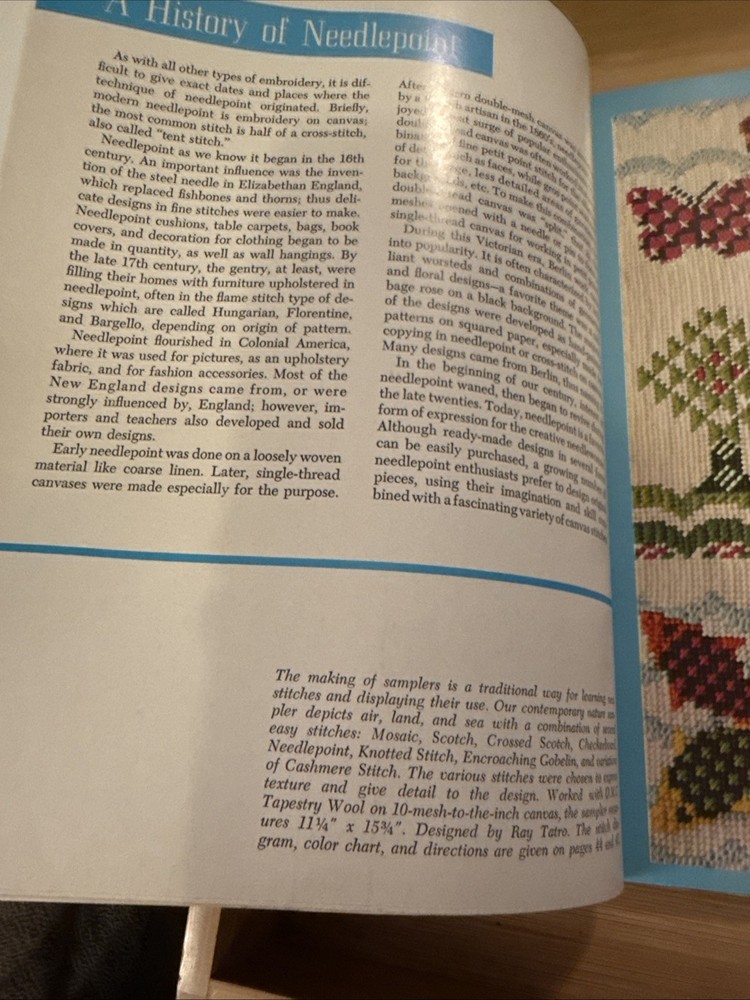 1967 McCall’s Needlepoint Step-by-Step Beginner Guide 42 Designs To Make