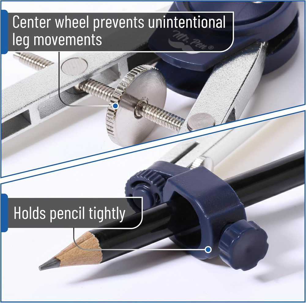 - Compass for Geometry, Compass with Pencil, Compass Drawing Tool, Drawing Compa