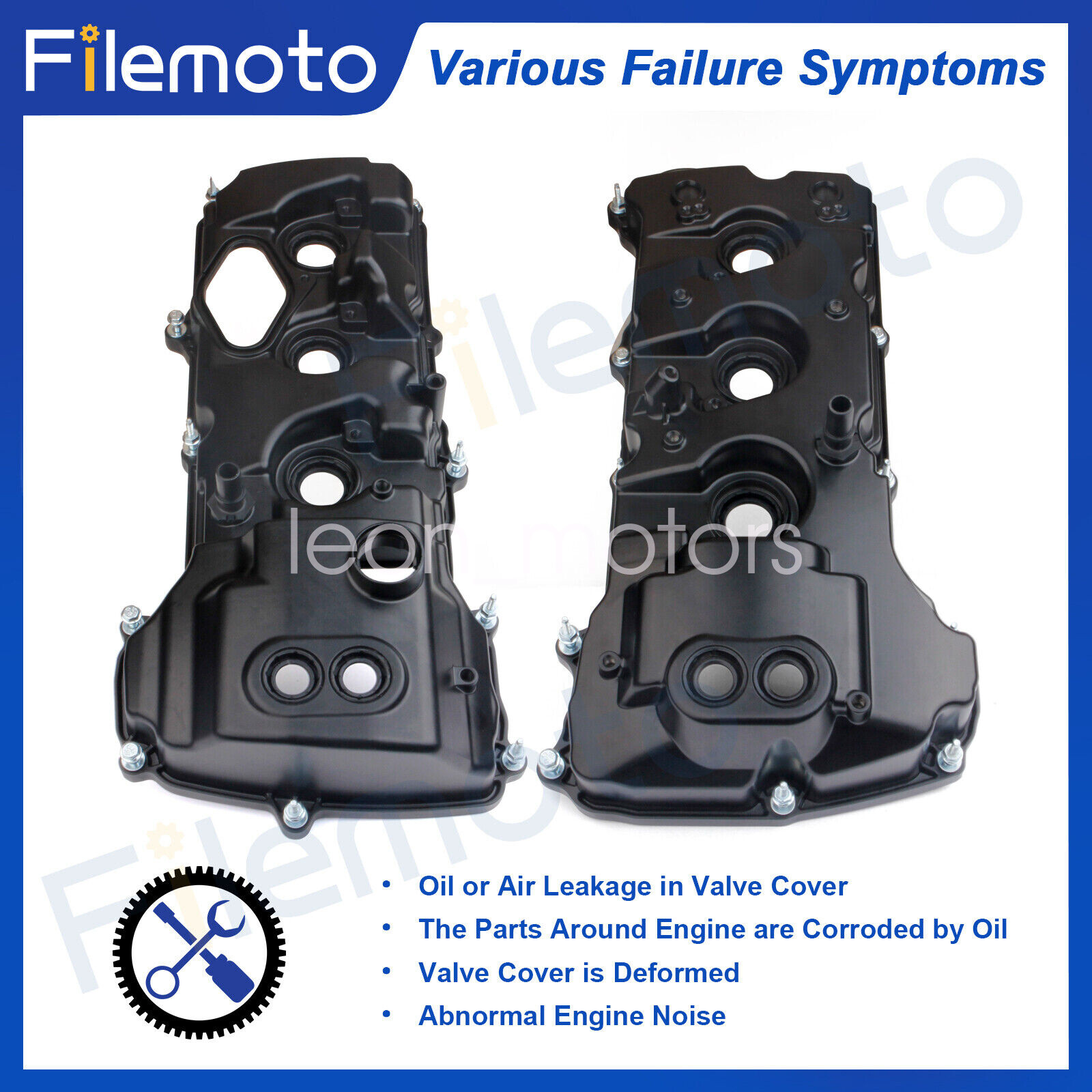 2* Aluminum Engine Valve Cover for Ford 13-16 F-150 15-23 TRANSIT-150 3.5L Turbo