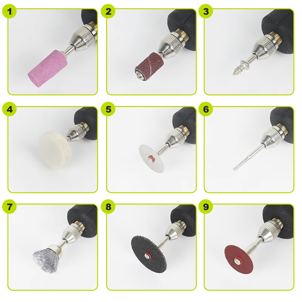 Mini Grinder Rotary Tool Polishing Drill Kit Variable Speed with Accessories