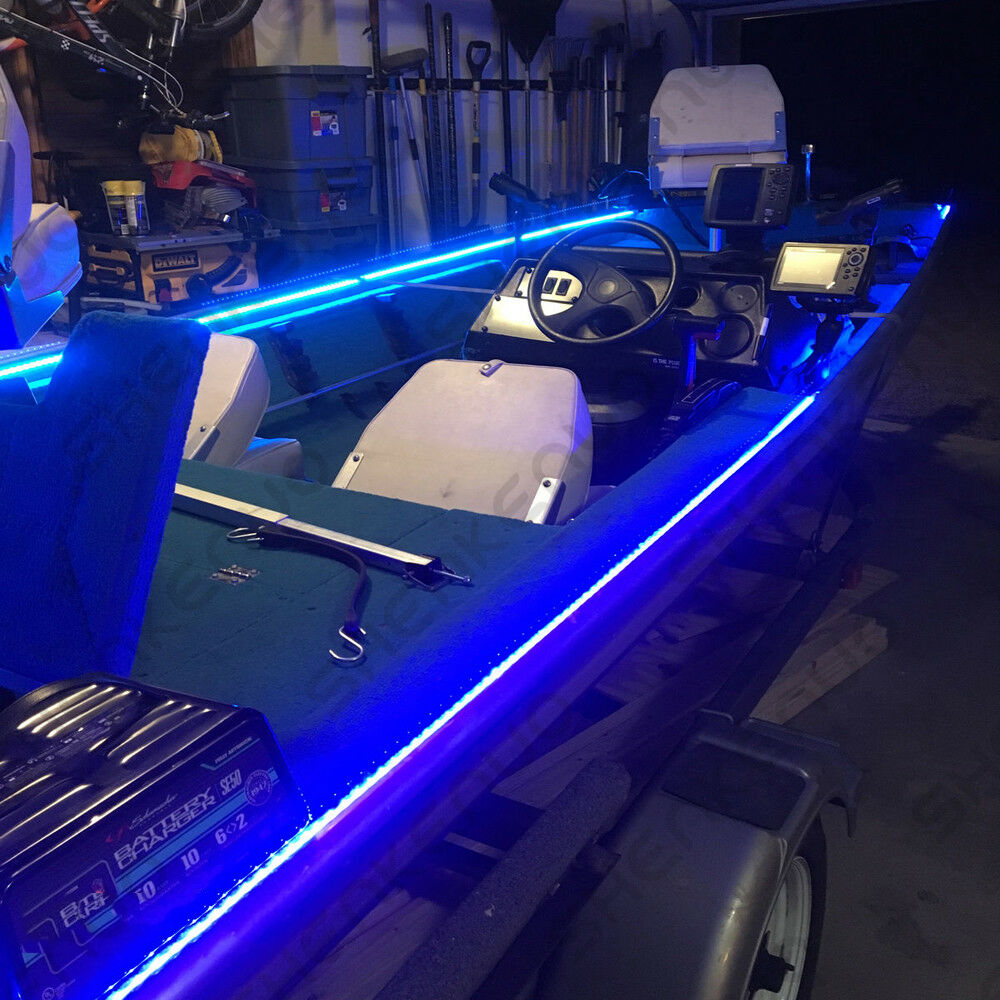 Wireless Blue LED Strip Kit For Boat Marine Deck Interior Lighting 5M 16.4 FT