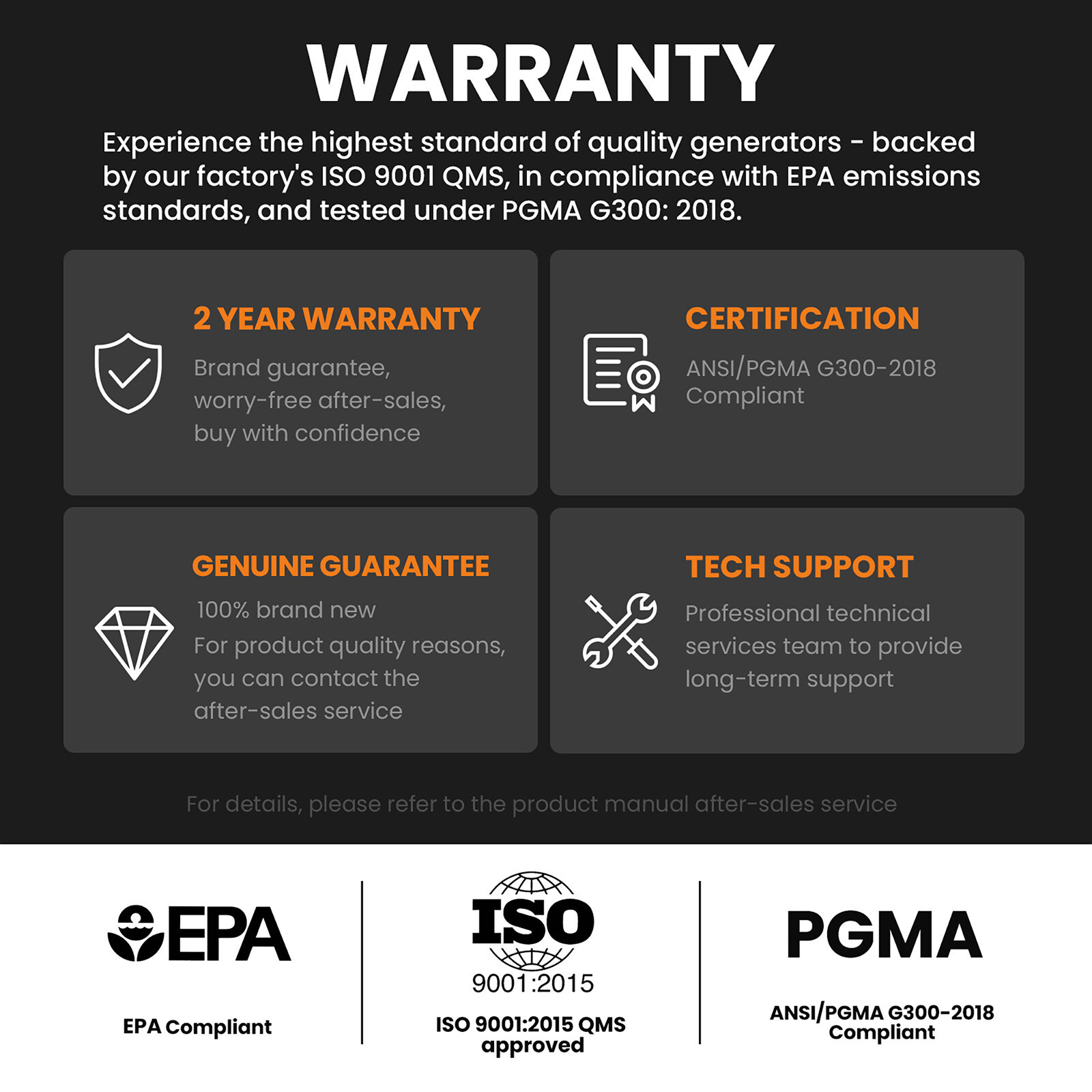 Portable Gas-Powered Inverter Generator 2850W 120V Super Quiet For Camping