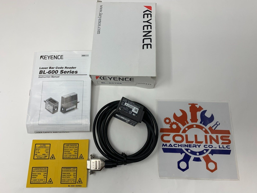 Keyence BL-601HA Laser Barcode Reader High Resolution Front Raster