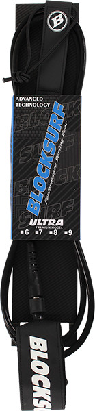 BLOCK SURF ULTRA LEASH 8' BLK/SOLID BLK