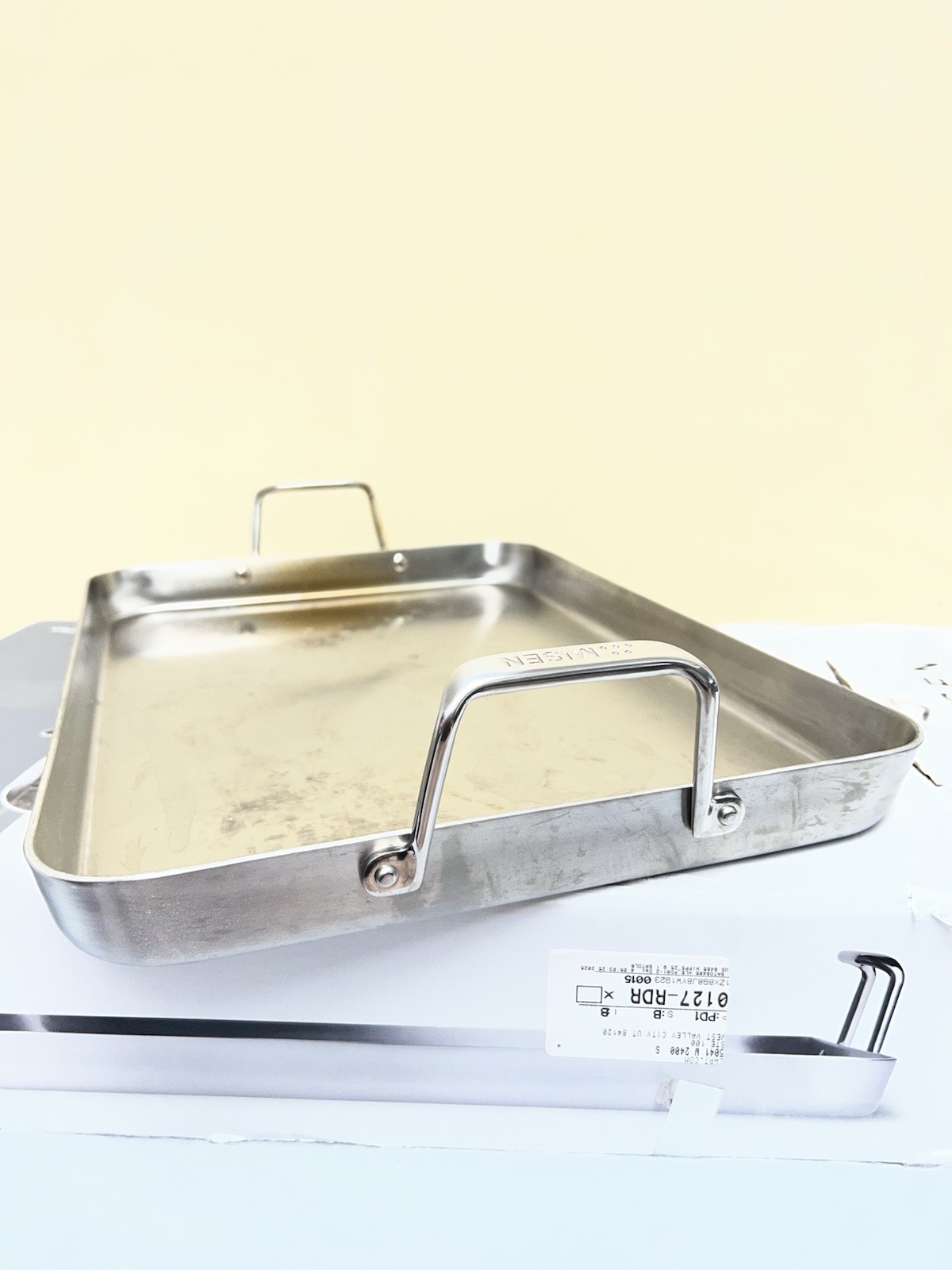 Used* MISEN 18” Roasting Pan Stainless Steel Roasting Pan with Handles Easy Grip