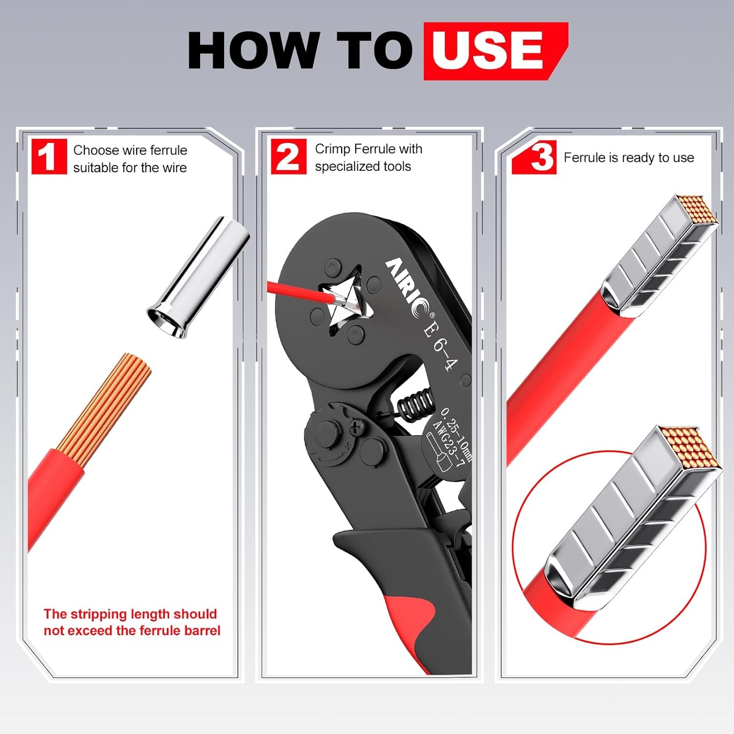 168 Pcs Wire Ferrules Kit 12-1/0 Gauge Tinned Crimp Copper Ferrule Connectors