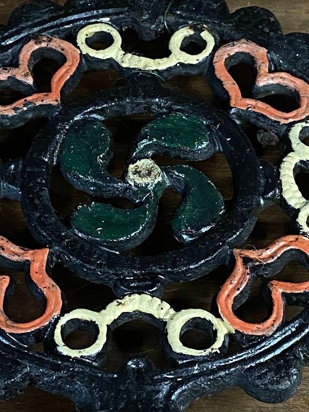 Cast Iron Trivet with Hearts