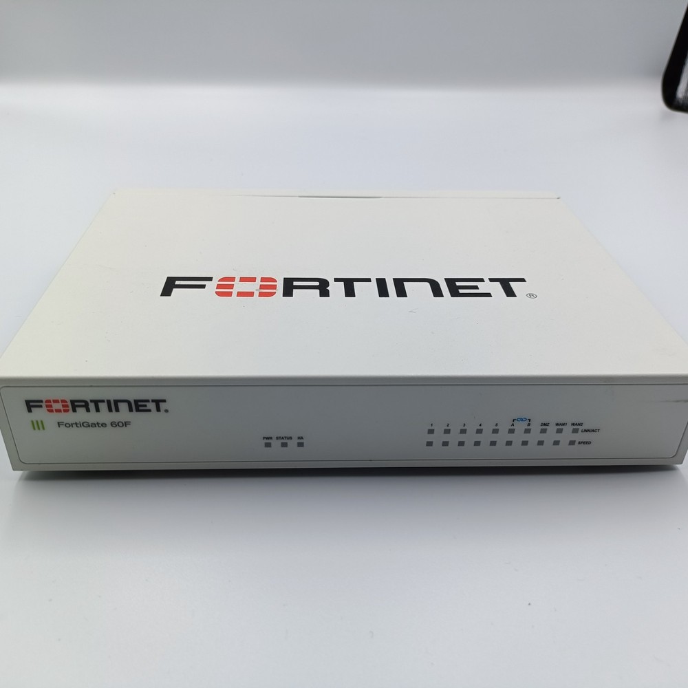 Fortinet Fortigate-60F Network Security Firewall Initialized FG-60F w/Adapter