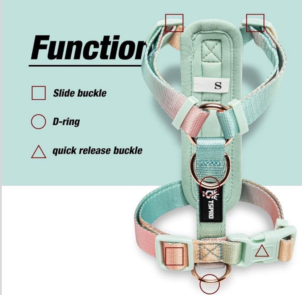 Lightweight Dog Vest Harness| No Pull Adjustable | Breathable Durable