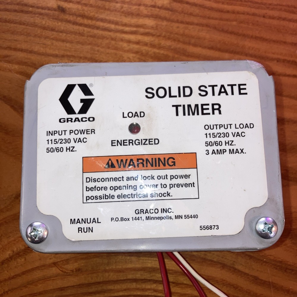 Graco 556873 solid state timer 115/230V 3AMP good working, nice!!!