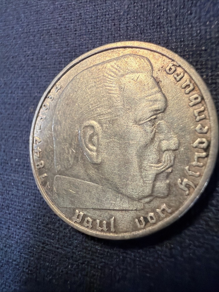 GERMANY 3rd Reich 1939 A ( Berlin Mint ) Silver .625 Coin 2 MARK’s