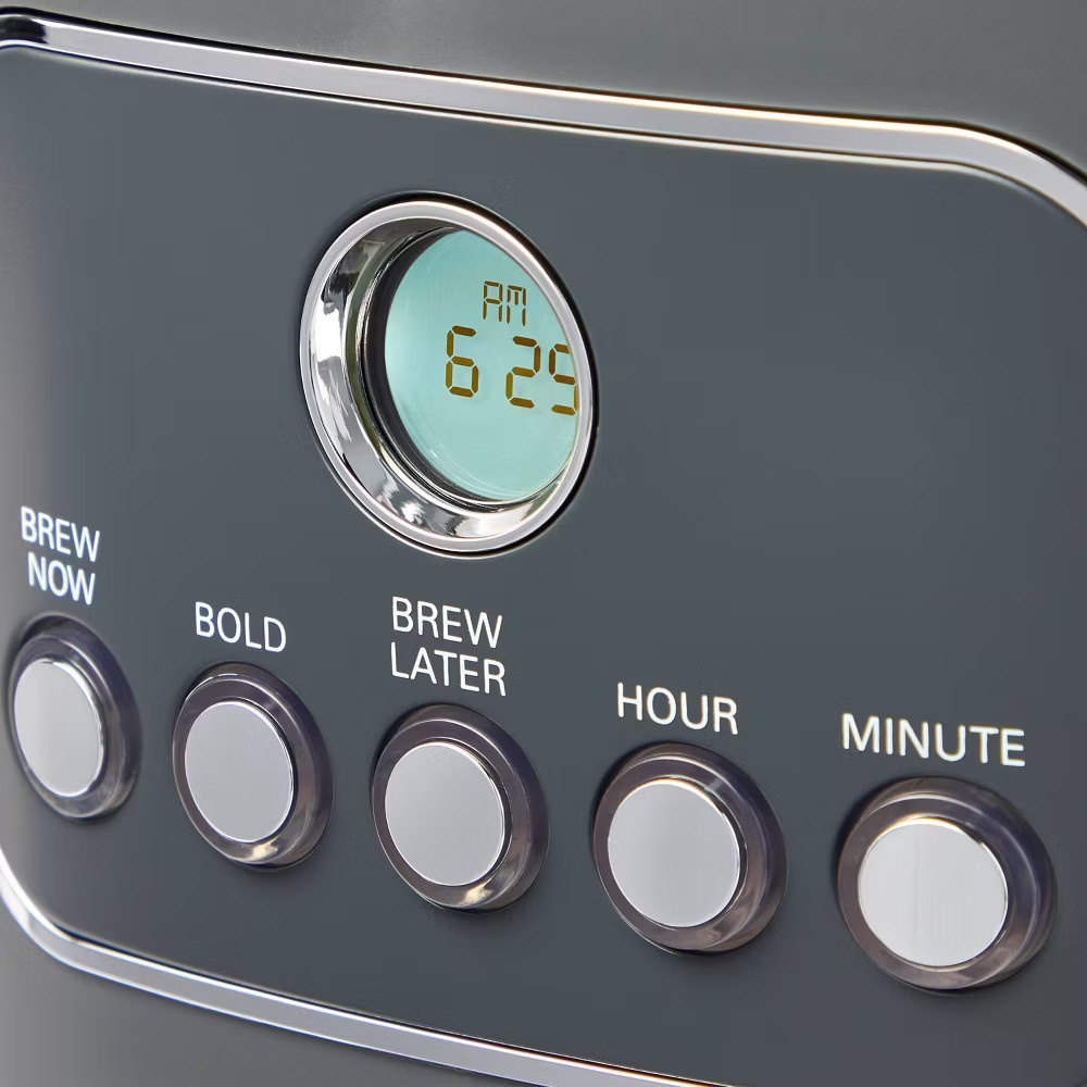 12 Cup Programmable Coffee Maker Gray - Figmint