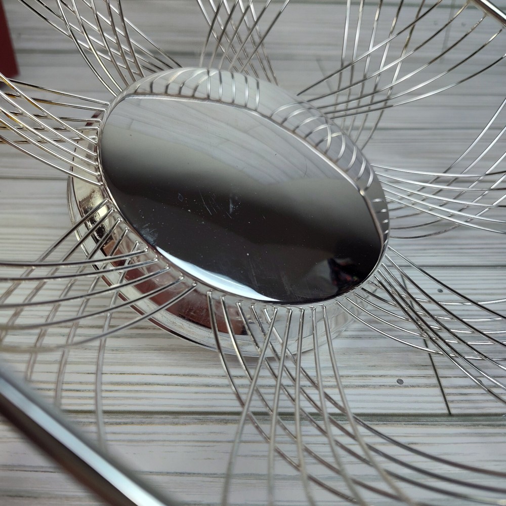 Vintage Silver Plated Bread Fruit Basket Beautiful Silver Plated Wire
