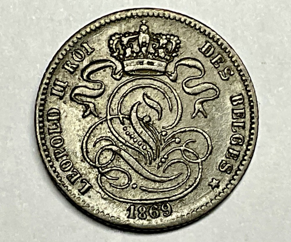 1869 BELGIUM 1 Cent ( High Grade )