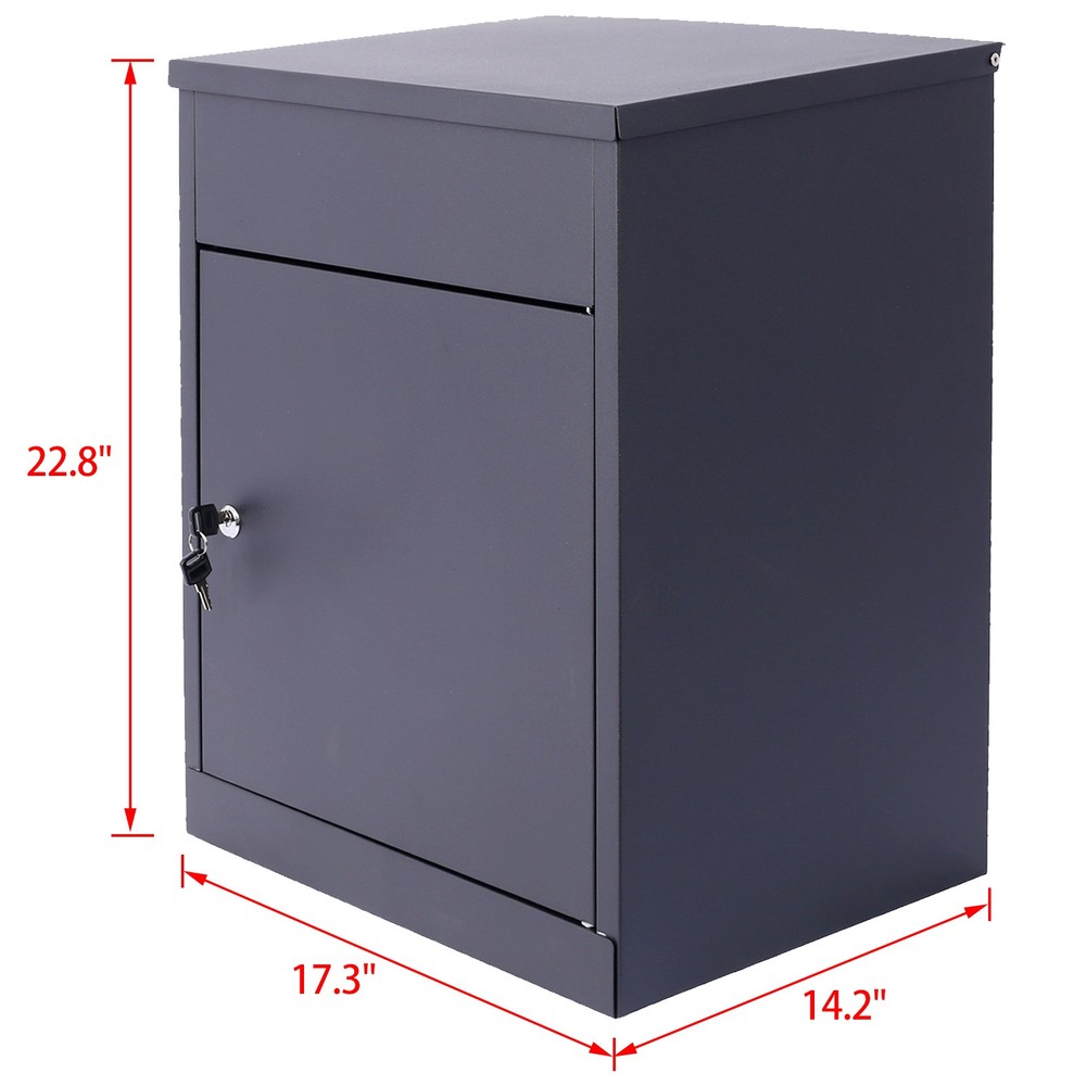 Extra Large Lockable Galvanized Steel Parcel Delivery Box for Wall Mounting