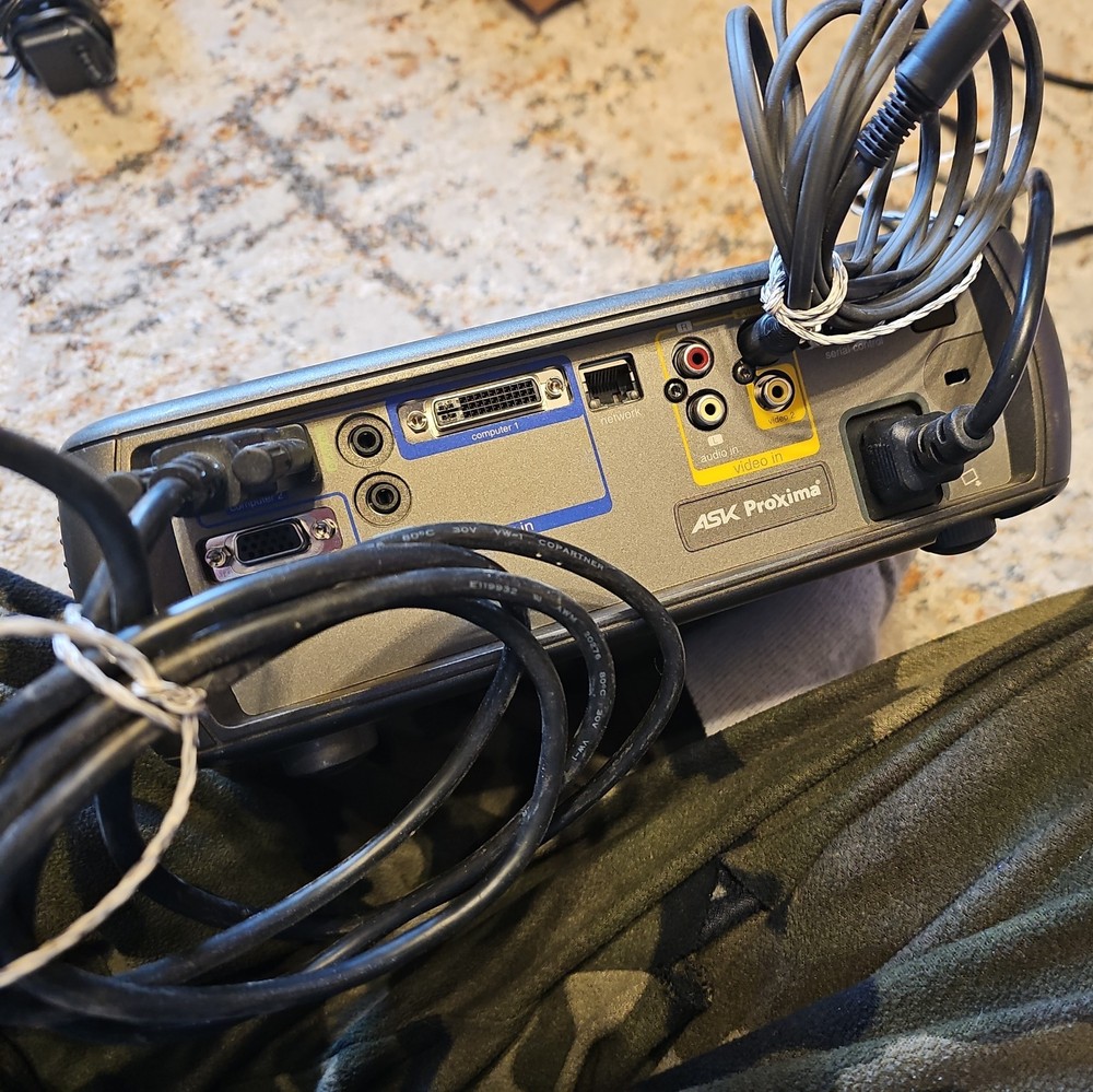 ASK Proxima C180 LCD Projector With Cables. Turns On!!