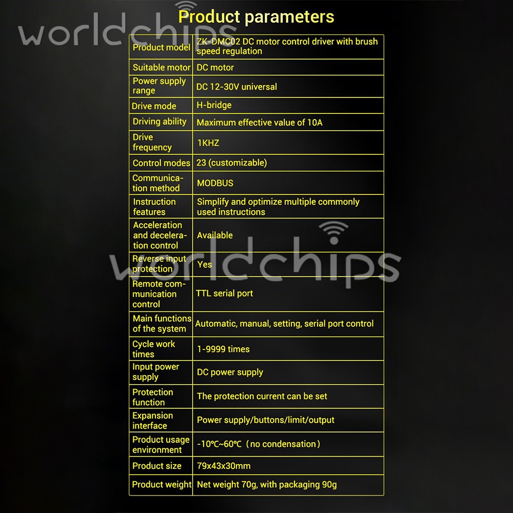 12-30V DMC02 DC Motor Controller Forward/Reverse Delay Cycle Speed Regulation