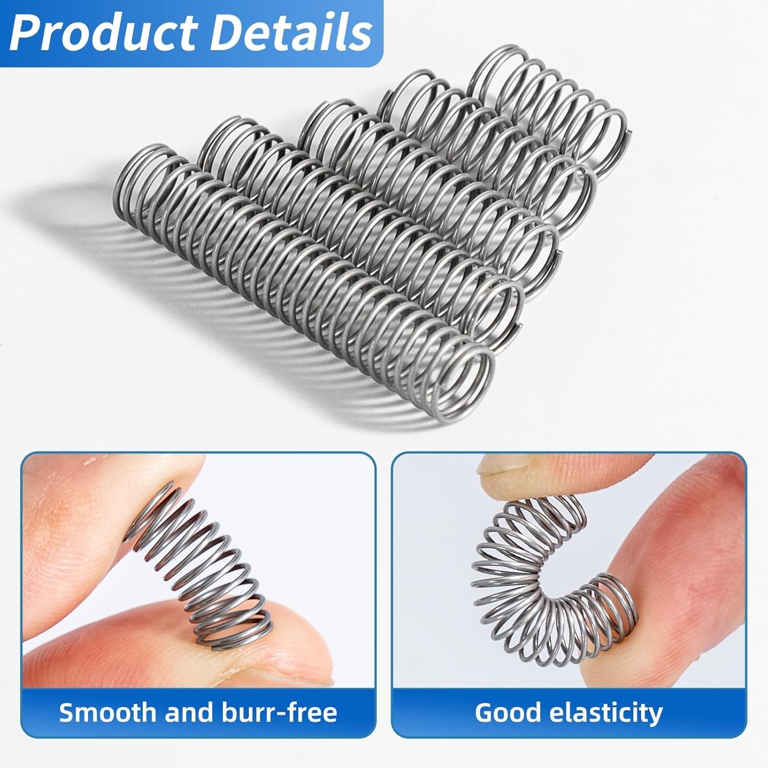 380PCS Stainless Steel Compression Springs Assortment Kit - Small & Tiny Springs