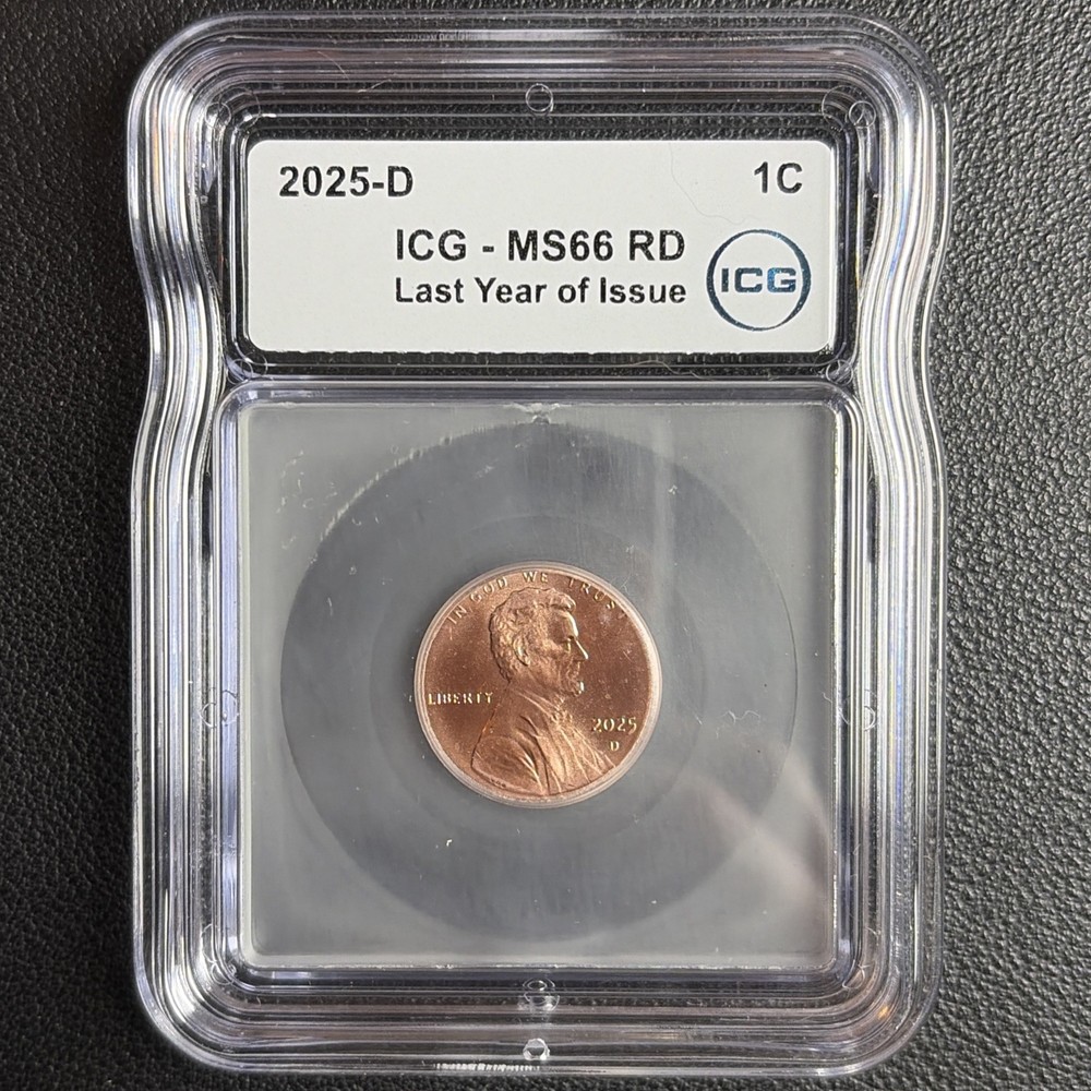 2025 D Lincoln Shield Cent - Uncirculated - ICG MS66 RD - 1C