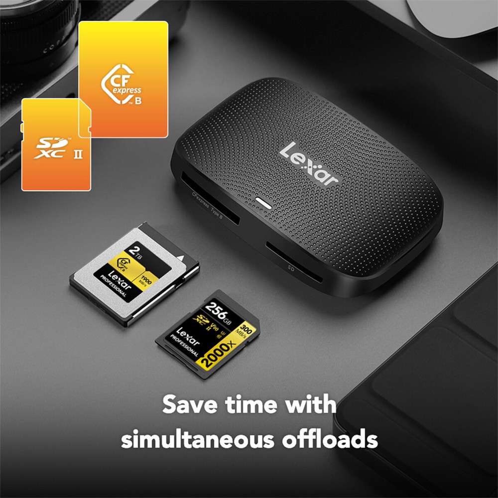 Lexar Professional CFexpress Type-B/SD USB 3.2 Gen 2 Reader #LRW520U-RNBNG