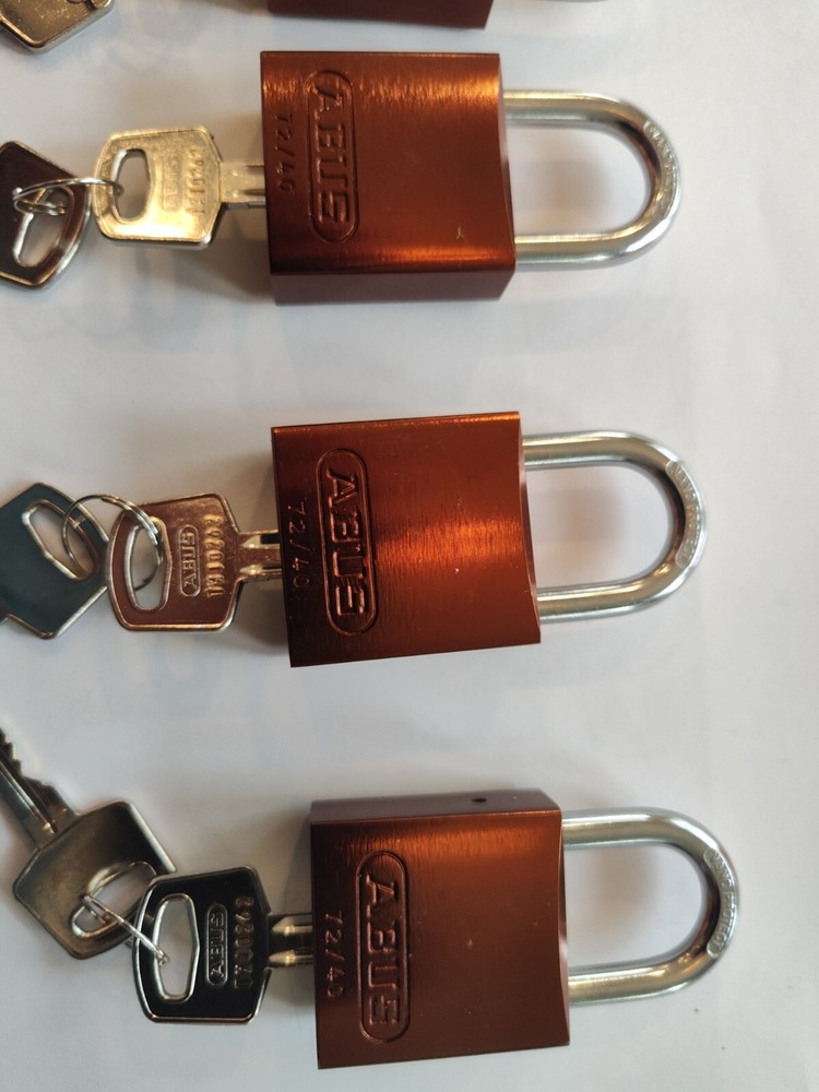 Abus 19331 Keyed Padlock, Open, Rectangular Aluminum Body, Hardened Steel