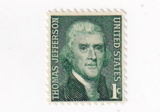 STAMP US SCOTT 1278 "Jefferson" 1 CENT 1968 MNG