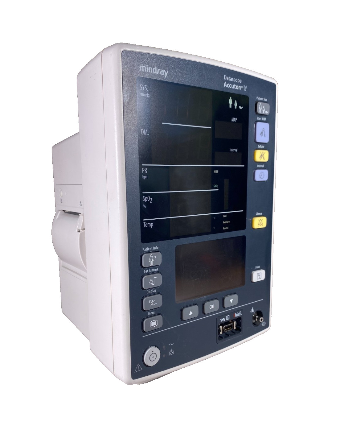 Mindray Datascope Accutorr V Vital Signs Monitor NIBP SpO2 Temp Patient Monitor