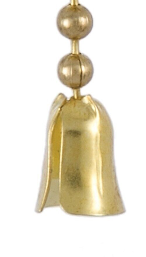 LOT OF 2: NEW UNFINISHED SOLID BRASS BELL ENDS ONLY (for #6 pull chains)