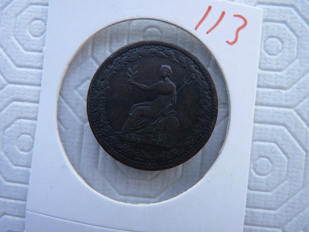 VINTAGE TOKEN 1815 Lower Canada Spread Eagle Token Half Penny NO113