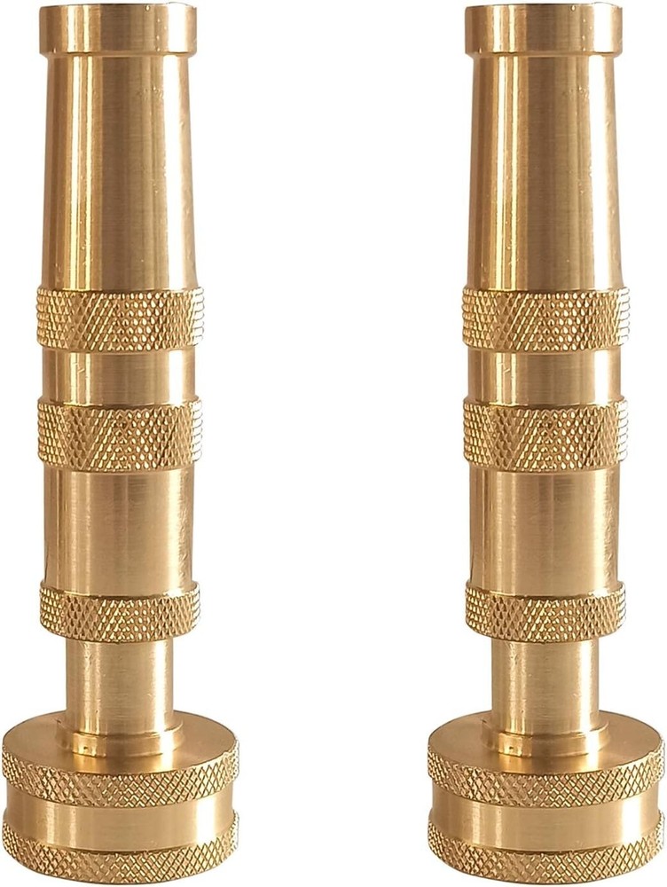 Compact Adjustable Brass Hose Nozzle Set with 10 Washers - Durable & Efficient