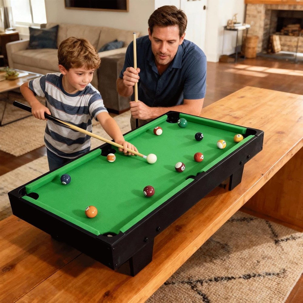 36 inch Mini Pool Table, Portable Pool Arcade Game Table for Living Room, Equipp