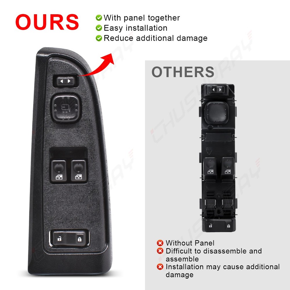 Front Driver Side Power Window Switch For 2006 Chevy Silverado GMC 15883322