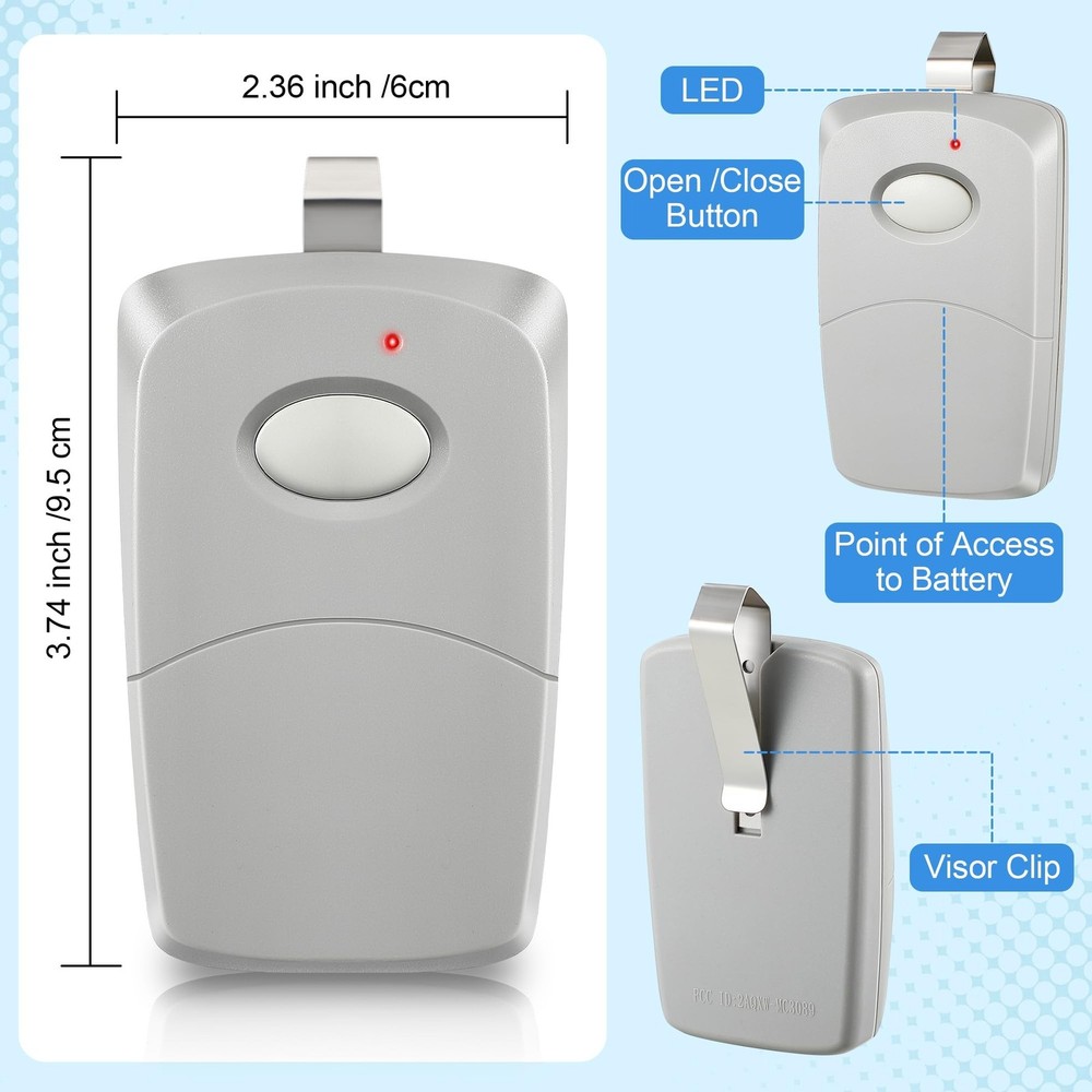 4 Pack Garage Door Opener Remotes Compatible with Linear Multi Code 3089, 306...