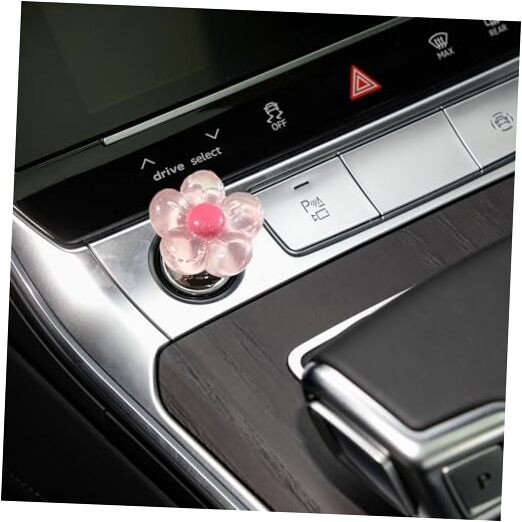 Push to Start Button Cover，Bling Car Accessories for Translucent Pink