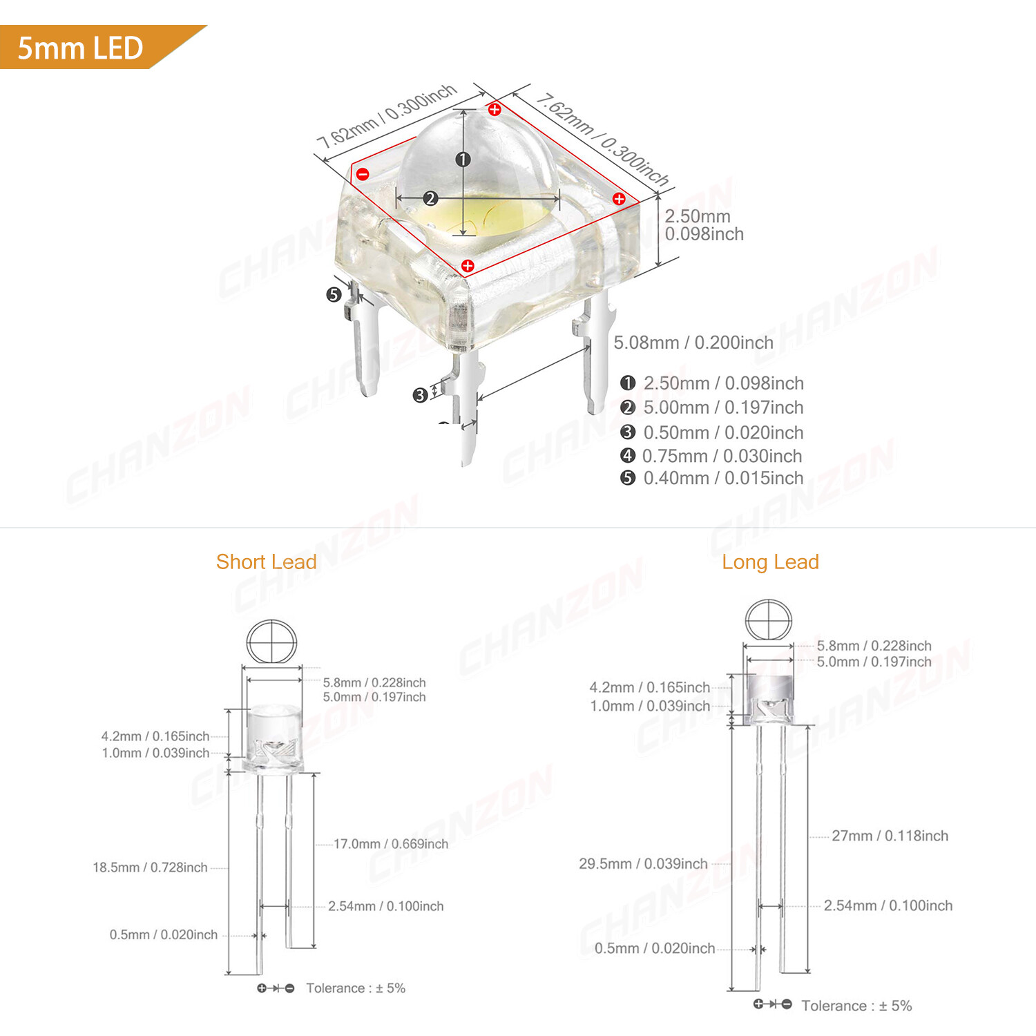3mm 5mm 8mm 10mm UV LED Diode Red White RGB Lights Emitting Diode Electronics