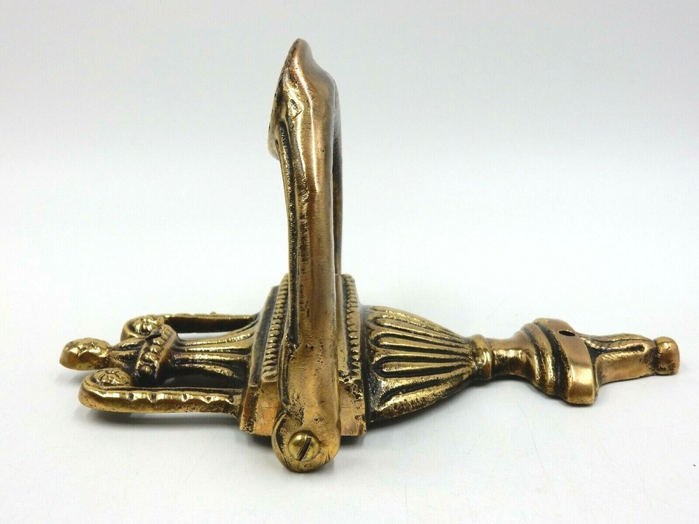 VINTAGE SOLID BRASS VIRGINIA STYLE BLANK MONOGRAM SPACE DOOR KNOCKER