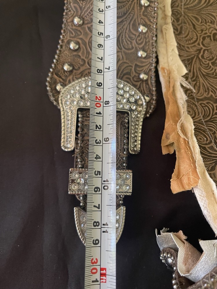 Buckle And Leather Scraps For Crafts Silver