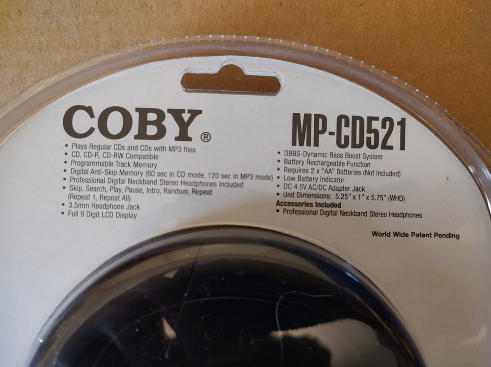 Coby Mp-cd521 Personal Mp3/CD Player Wit