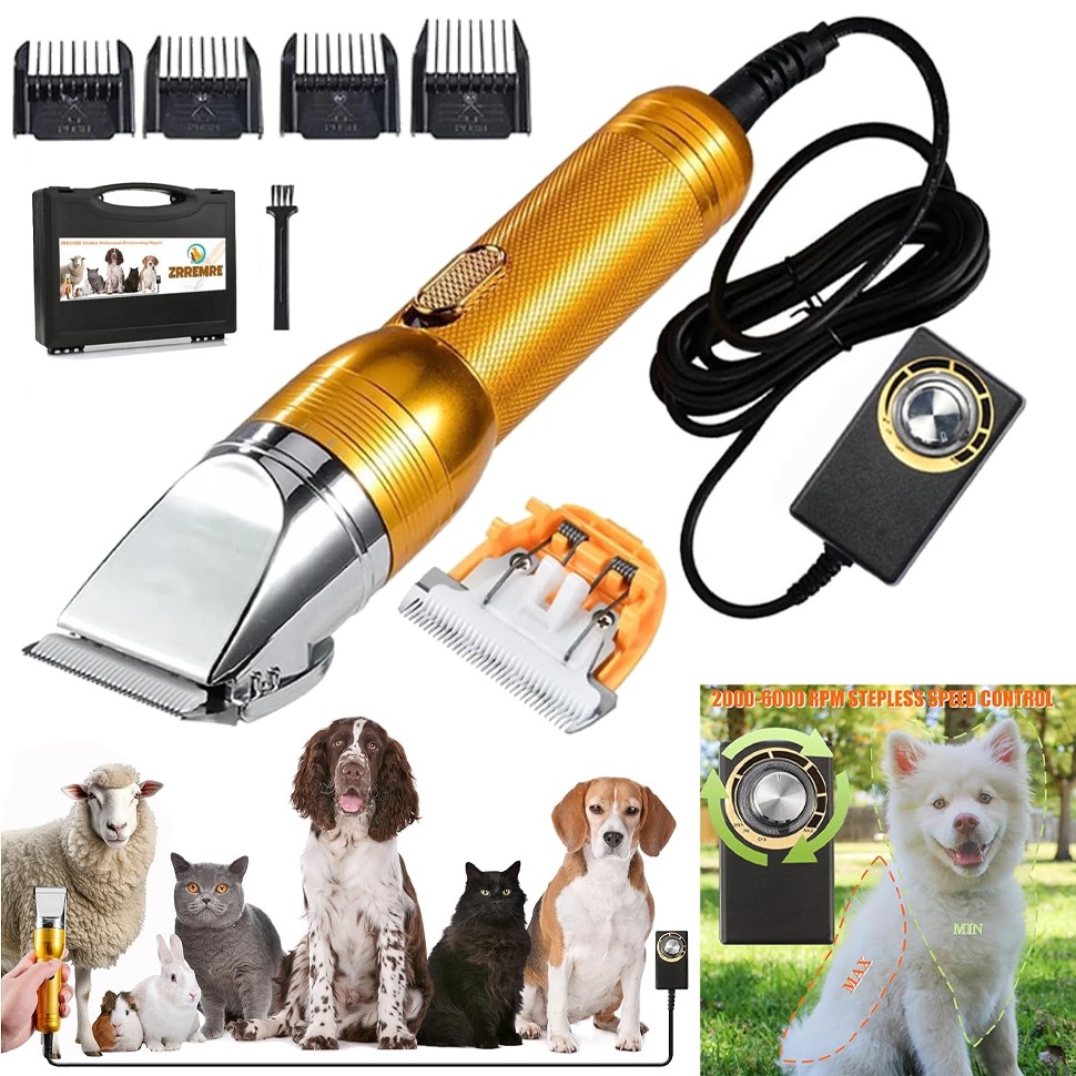 Heavy Duty Electric Pet Clippers for Thick Coats, Large Dogs, Horses & Livestock