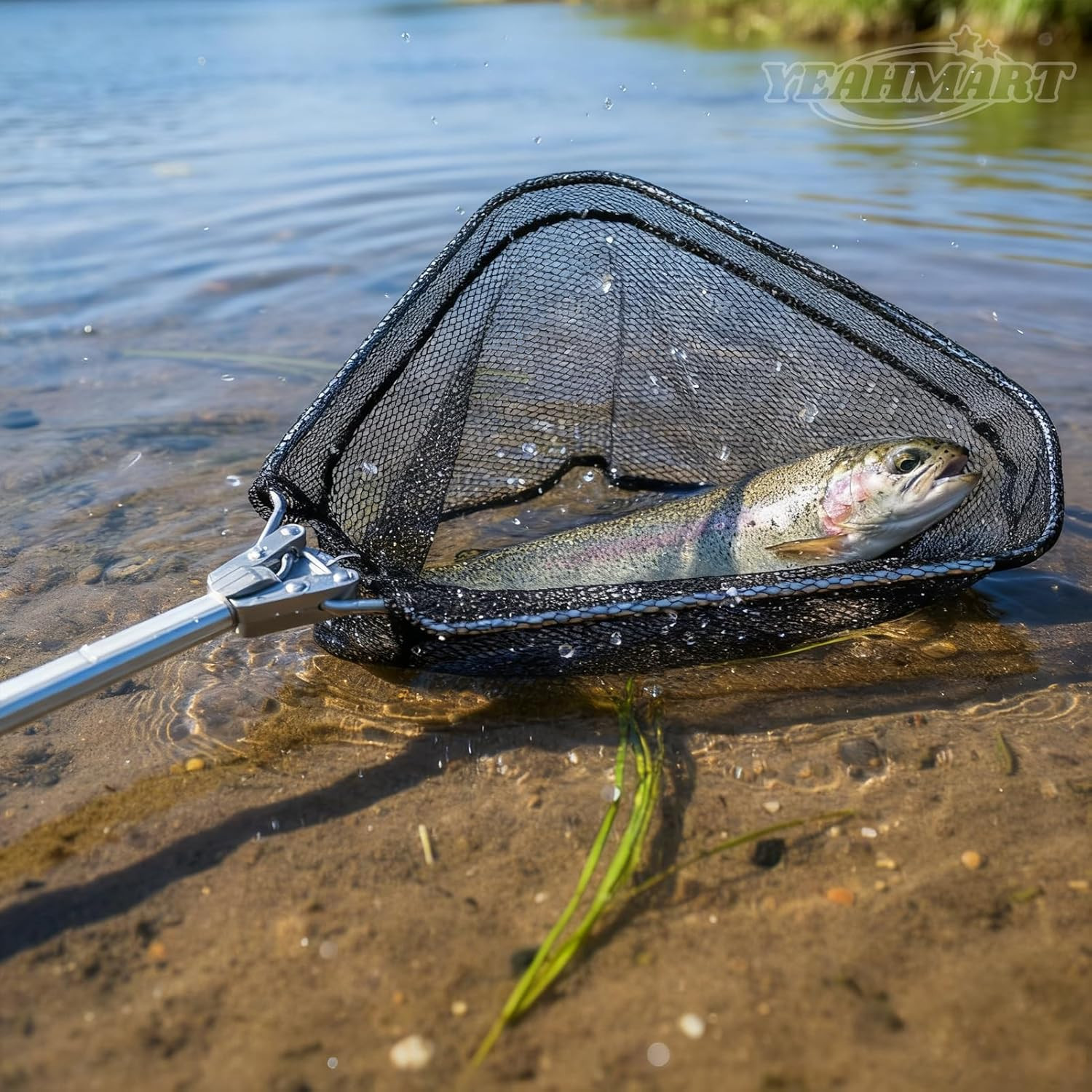 Fishing Net Minnow Nets with Aluminum Collapsible Telescopic Fishing Pole Handle