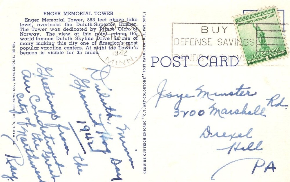 ENGER MEMORIAL TOWER, DULUTH, MN - PC2635