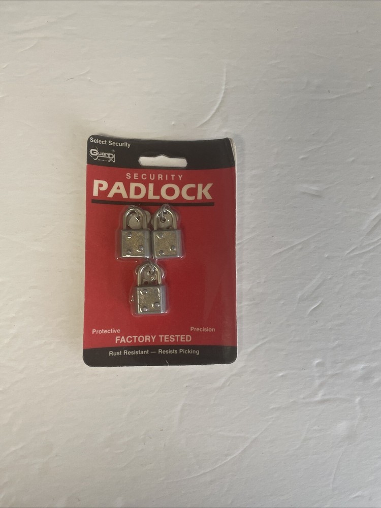 Guard Security Mini Padlock Locks 3 Pack Each With Keys