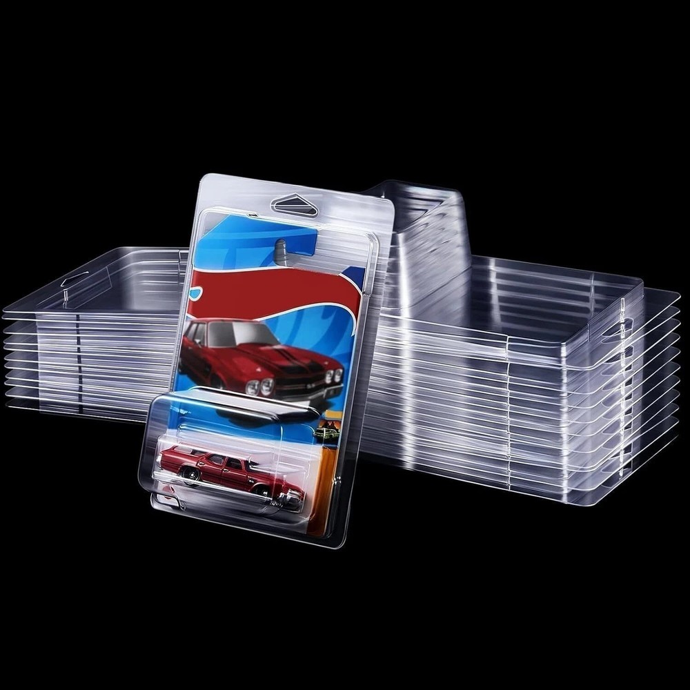 24Pack Clear Protector Case Plastic Display Fit For Hot Wheels & Matchbox Basic