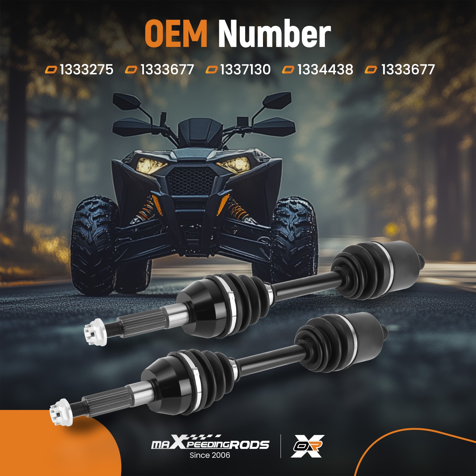 Pair Rear Left Right CV Joint Axle For Polaris Sportsman 450 HO 570 EPS 2016-20